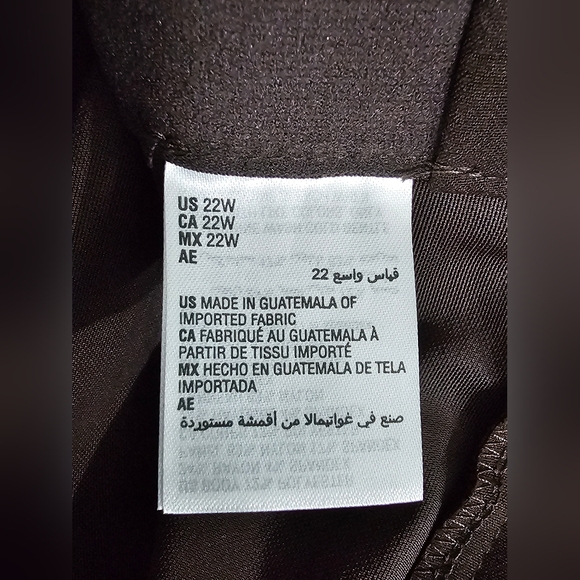 JM Collection Plus - Comfort Waistband Tummy Control Straight Leg - Brown - 22W - Picture 6 of 9